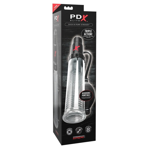 Pipedream Extreme Elite - Suck-N-Pump Triple Action Stroker