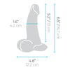 B-Vibe Slipskin Realistic Silicone Dildo 6.5 in Curved