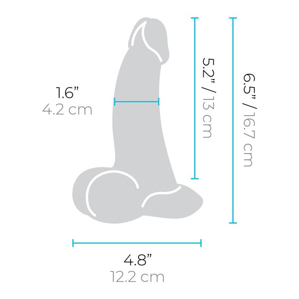 B-Vibe Slipskin Realistic Silicone Dildo 6.5 in Curved
