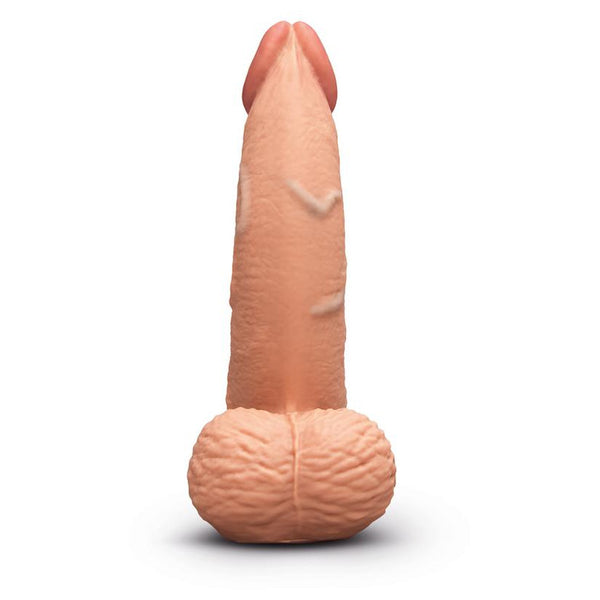 B-Vibe Slipskin Realistic Silicone Dildo 6.5 in Curved - Colour: Mocha