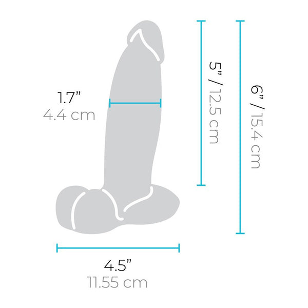 B-Vibe Slipskin Realistic Silicone Dildo 6 in. Girthy