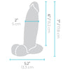 B-Vibe Slipskin Realistic Silicone Dildo 7 in. Girthy