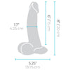 B-Vibe Slipskin Realistic Silicone Dildo 8 in. Curved