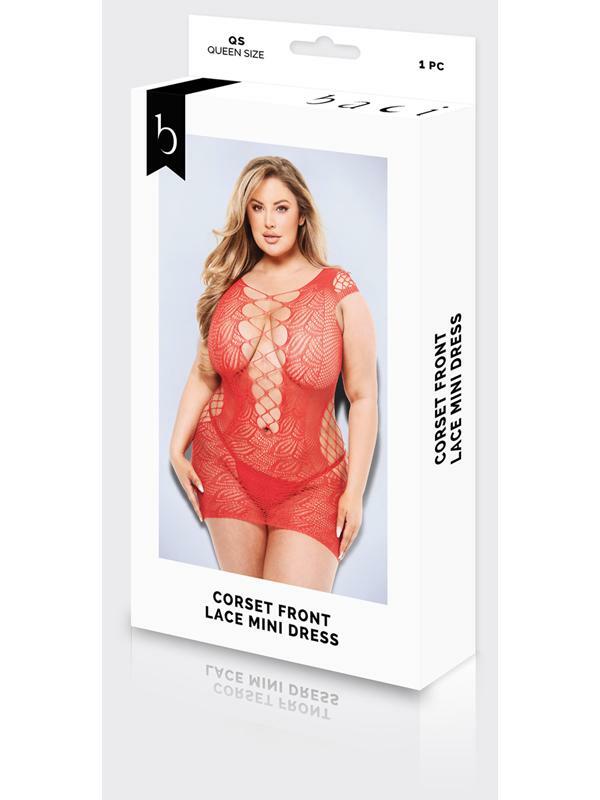 Baci Corset Front Lace Mini Dress