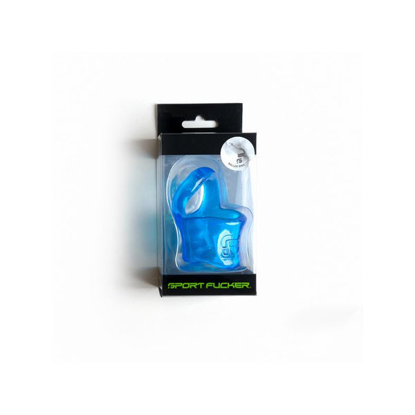 Sport Fucker Baller Ring TPE Ball Stretcher Cockring - Colour: Blue