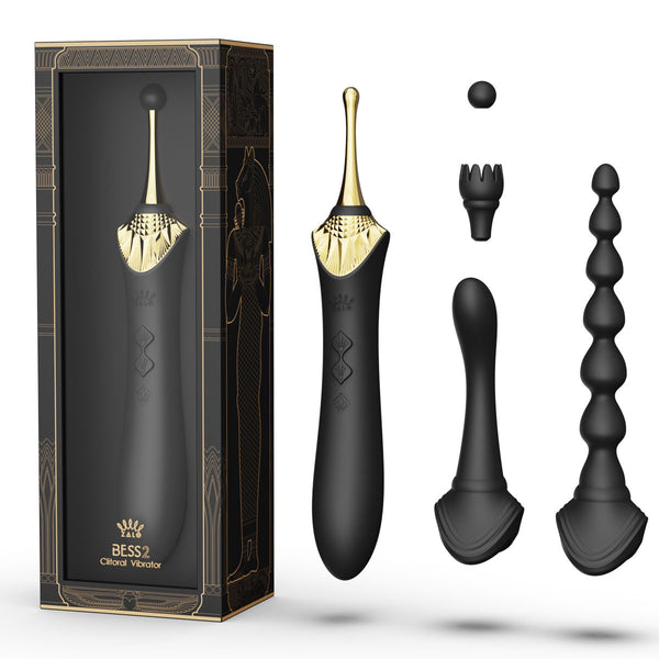 Zalo Bess Multi-Function Massager Vibrator Kit - Colour: Obsidian Black