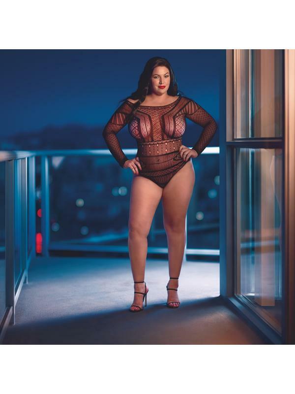 Calexotics Scandal Plus Size Off the Shoulder Body Suit