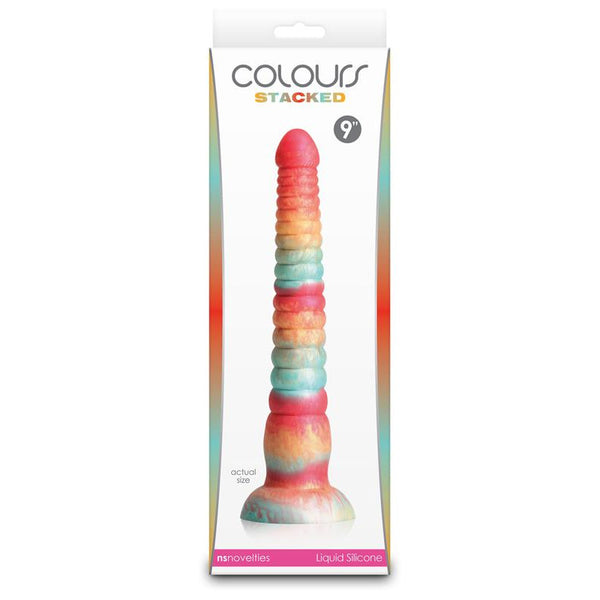 NS Novelties Colours Stacked 9in. Dildo - Colour: Red/Gold