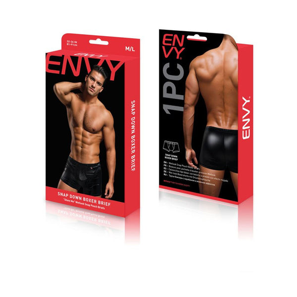 Baci Envy Snap Down Boxer Brief - Colour: Black | Size: M/L