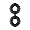 Forto Double Ring Liquid Silicone Cock Ring 44mm - Colour: BLACK