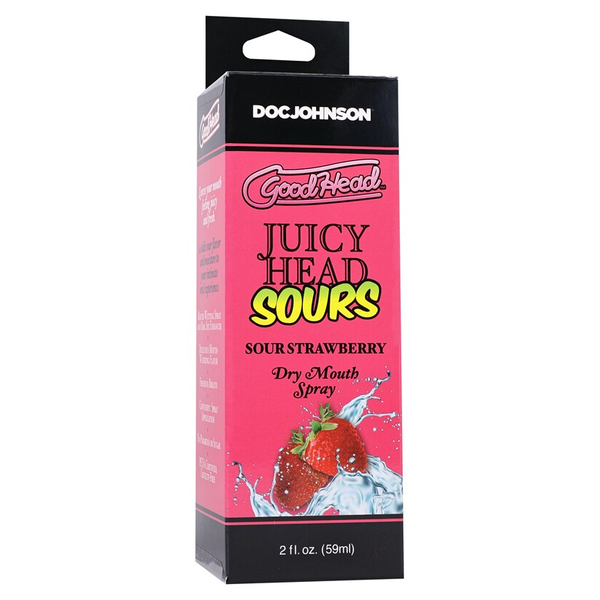 Doc Johnson GoodHead Juicy Head Dry Mouth Spray Sour Strawberry 2 fl oz
