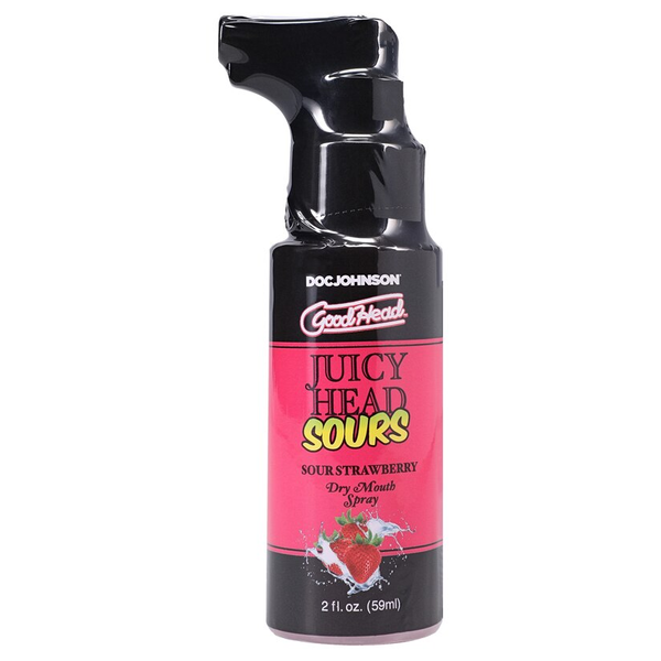 Doc Johnson GoodHead Juicy Head Dry Mouth Spray Sour Strawberry 2 fl oz
