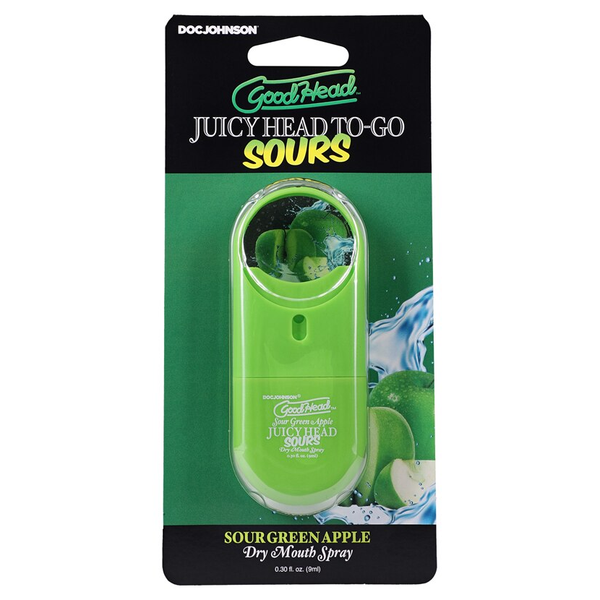 Doc Johnson GoodHead Juicy Head Dry Mouth Spray To-Go Sour Green Apple 0.30 fl oz