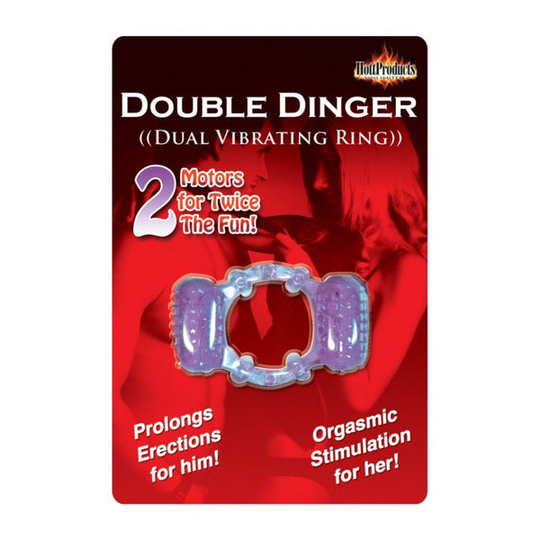 Hott Products Humm Dinger Double Dinger Dual Vibrating Pleasure Ring