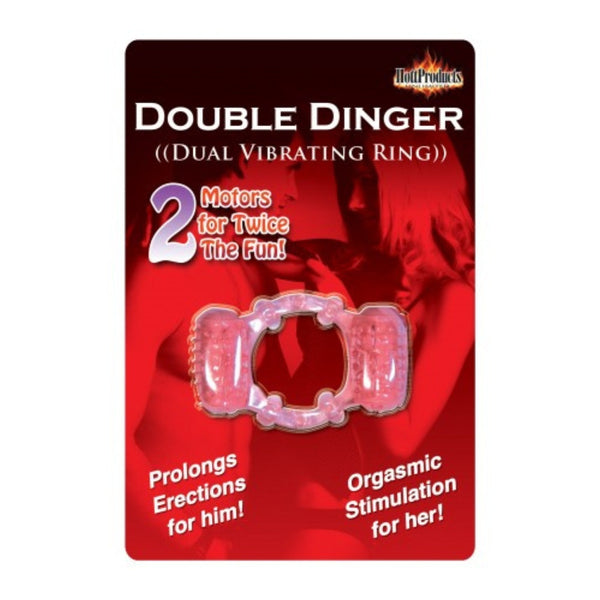 Hott Products Humm Dinger Double Dinger Dual Vibrating Pleasure Ring