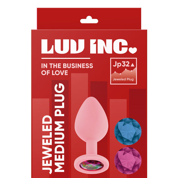 Luv Inc Jeweled Medium Plug With 3 Stones