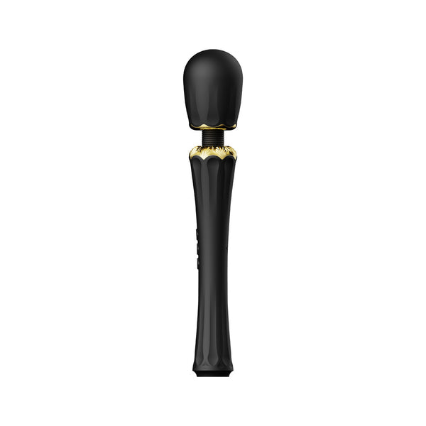Zalo Kyro Wand Massager With Direct Power 2.0 Technology And Silicone Attachments - Colour: Obsidian Black