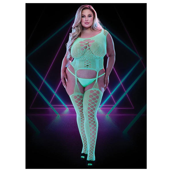 Lapdance Lingerie Glow In The Dark Bodystocking - Size: X