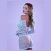 Lapdance Lingerie Lapdance Mini Dress with Off the Shoulder Sleeves