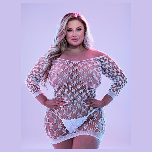 Lapdance Lingerie Lapdance Glow In The Dark Mini Dress - Queen - Size: Queen