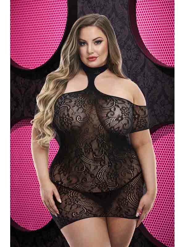Lapdance Lingerie Cut Out Lace Mini Dress LC-75 XL Env
