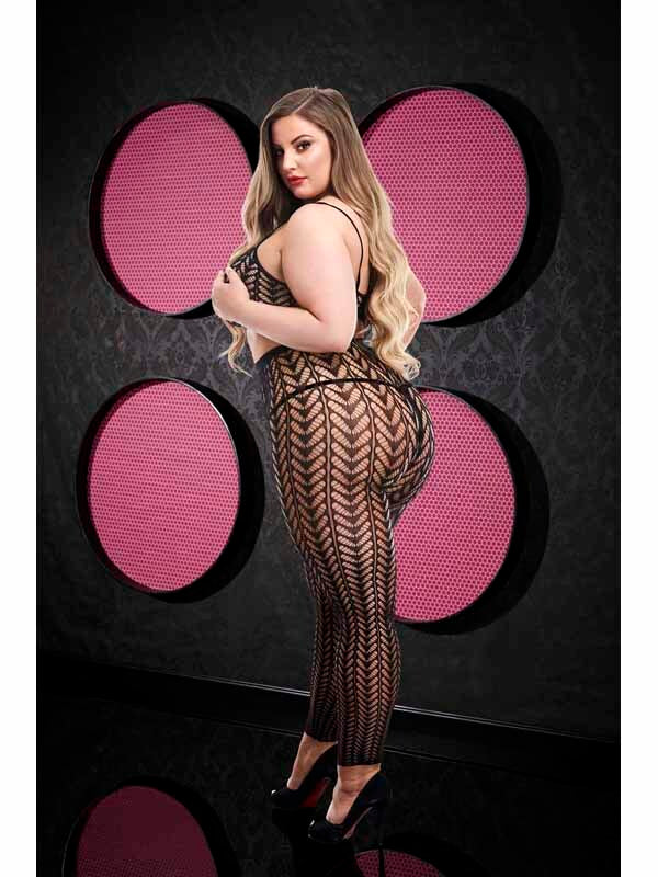 Lapdance Lingerie Jacquard Crop Top & Pants Set