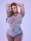 Lapdance Lingerie Lapdance Glow In The Dark Teddy with Fishnet Design - Queen