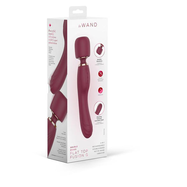 Le Wand Flat Top Fusion G Rechargeable Double Ended Petite Wand Vibrator