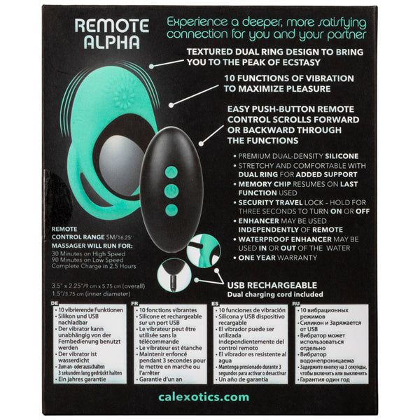 CalExotics Link Up Remote Alpha Dual Stimulating Cock Ring
