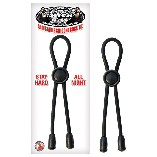 Nasstoys Mack Tuff Adjustable Silicone Cock Tie - Colour: Black