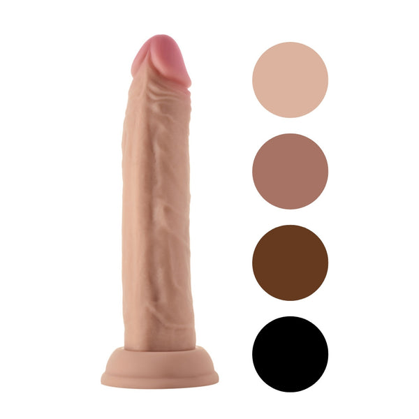 Shaft Model J 7.5 Inch Liquid Silicone Realistic Dildo - Colour: Black