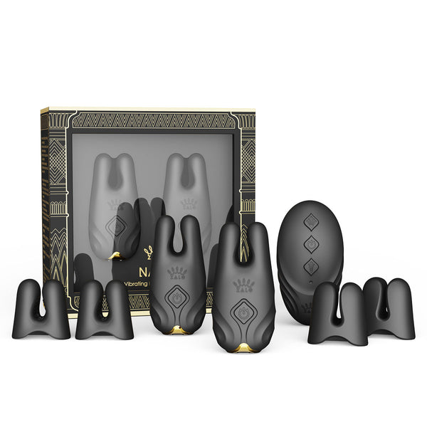 Zalo Nave Velvet Nipple Clamp - Colour: Obsidian Black