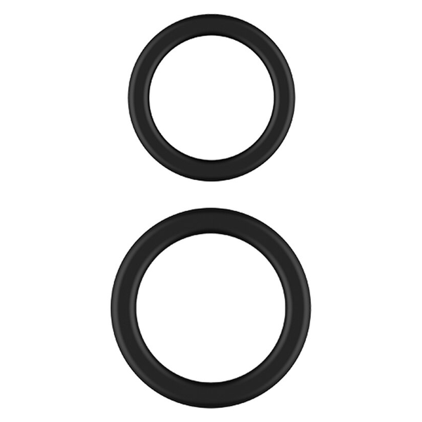 Playful Nero Liquid Silicone Ball Stretcher Rings 2 Pack