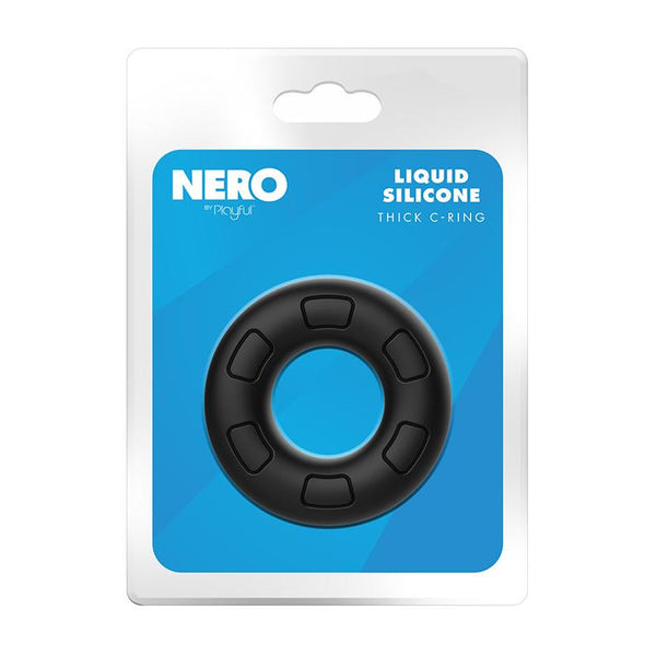Playful Nero Liquid Silicone Thick C-Ring