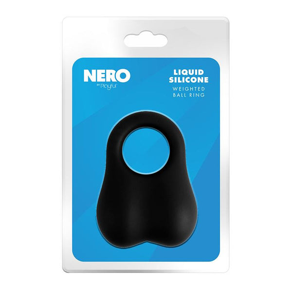 Playful Nero Liquid Silicone Weighted Ball Ring