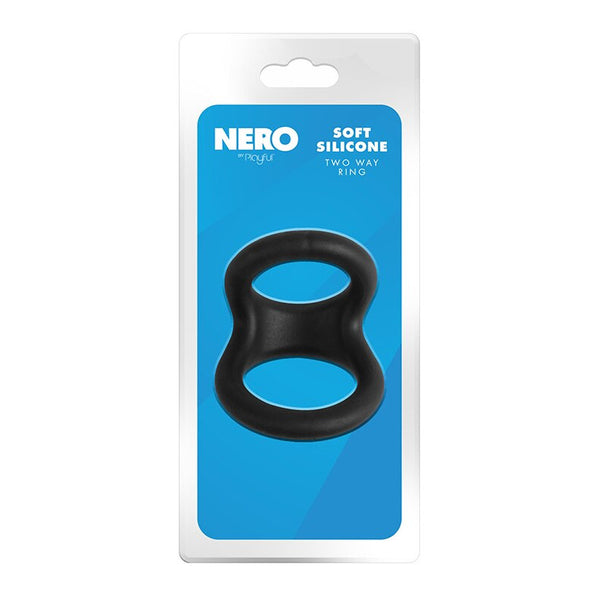 Playful Nero Soft Silicone Two Way Ring