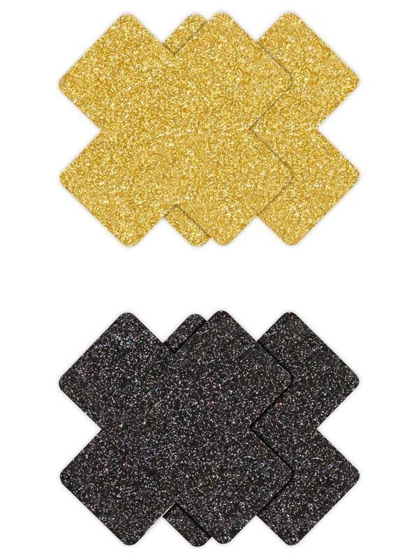 NS Novelties Pretty Pasties Glitter Cross 2 Pair