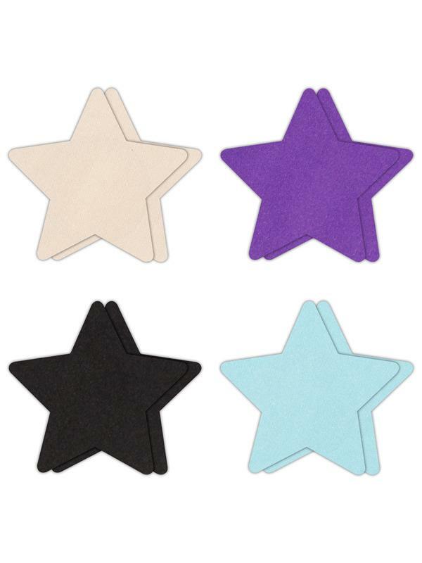 NS Novelties Pretty Pasties Star I Assorted 4 Pair