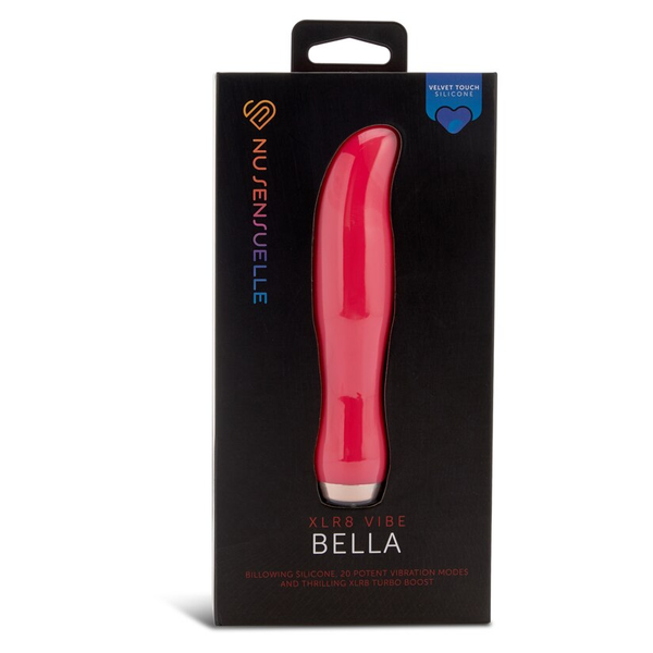 Novel Creations NU Sensuelle Bella Velvet Touch Vibe With Turbo Boost - Colour: Hot Pink