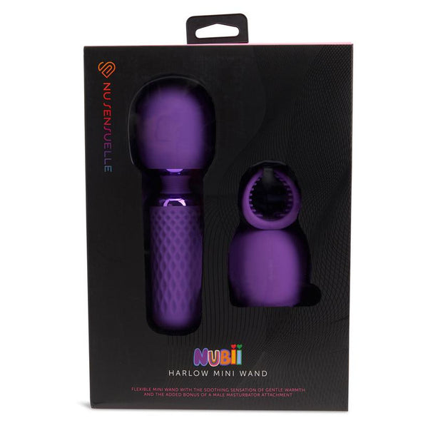 Novel Creations NU Sensuelle Harlow Nubii Mini Wand With Attachment - Colour: Purple