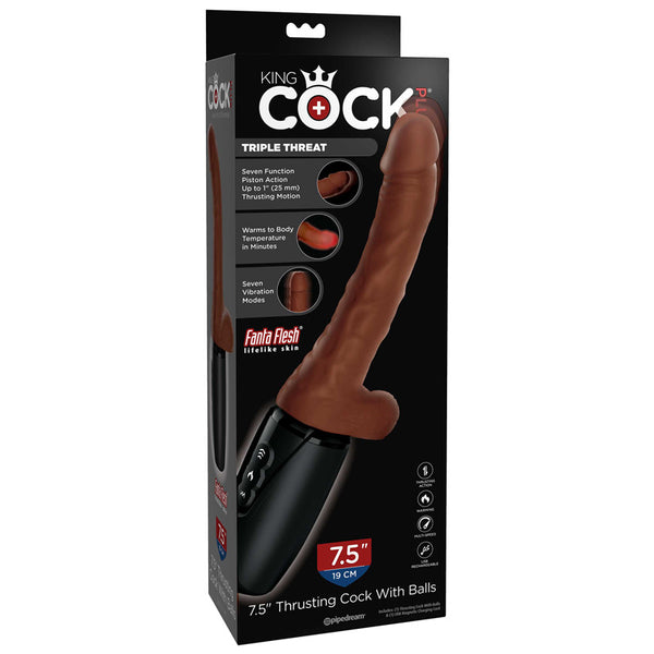 Pipedream King Cock Plus 7.5 inch Thrusting Cock with Balls