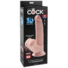 Pipedream King Cock Plus 8 inch Triple Density Cock with Swinging Balls