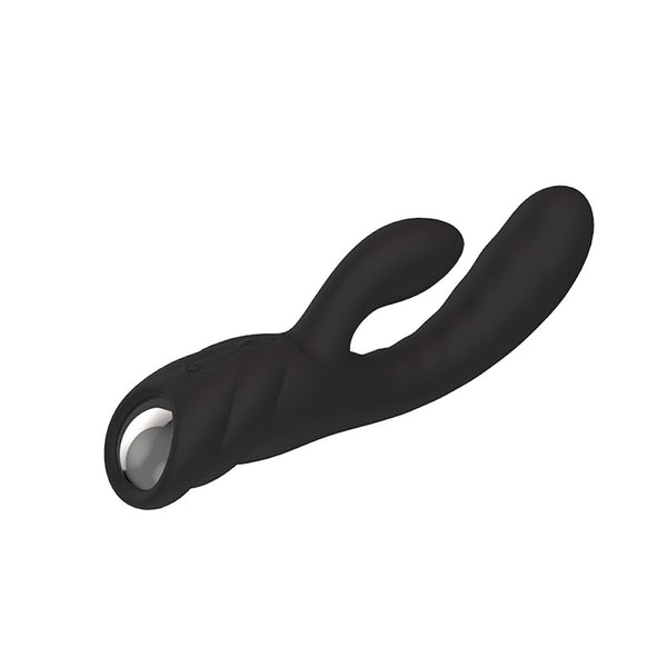 Nalone Pure Rechargeable Heating Rabbit Vibrator - Colour: Pure Black