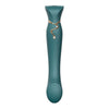 Zalo Queen Set - G-Spot Pulse Wave Vibrator With Suction Sleeve - Colour: Twilight Purple
