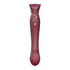 Zalo Queen Set - G-Spot Pulse Wave Vibrator With Suction Sleeve - Colour: Twilight Purple