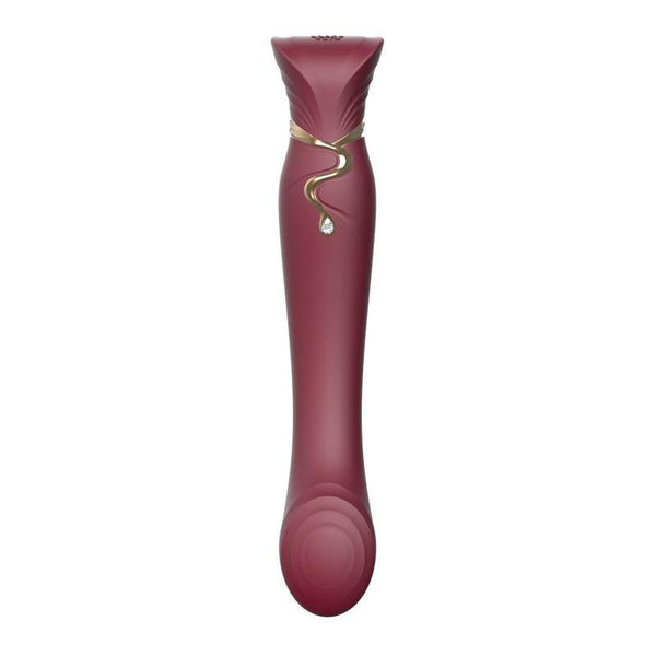 Zalo Queen Set - G-Spot Pulse Wave Vibrator With Suction Sleeve - Colour: Twilight Purple
