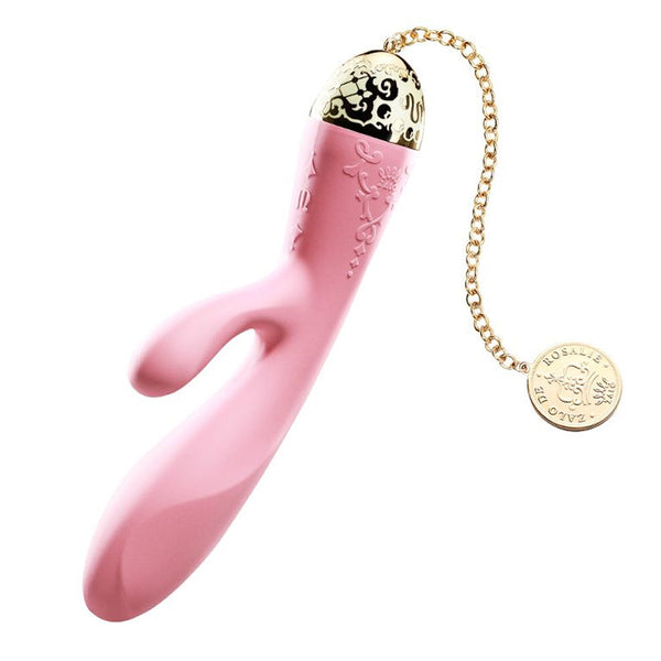 Zalo Rosalie Rabbit Vibrator with 24K Gold Plating and Bluetooth Connectivity - Colour: Rouge Pink