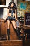 Baci Lingerie Women's Costume Schoolgirl Bra Skirt Collar and Tie Set