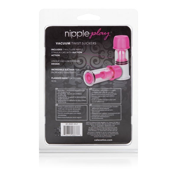 California Exotic Nipple & Breast Toy - Nipple Play Vacuum Twist Suckers