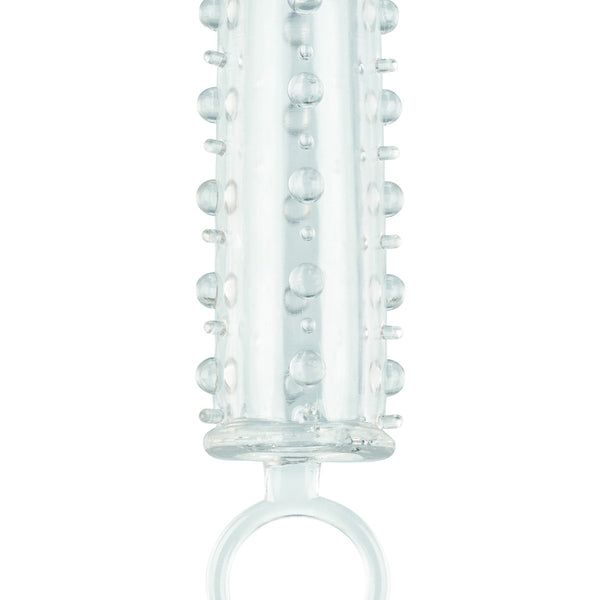 CalExotics Sensation Enhancer Pleasure Sleeve with Beaded Shaft 11.5cm x 3.75cm